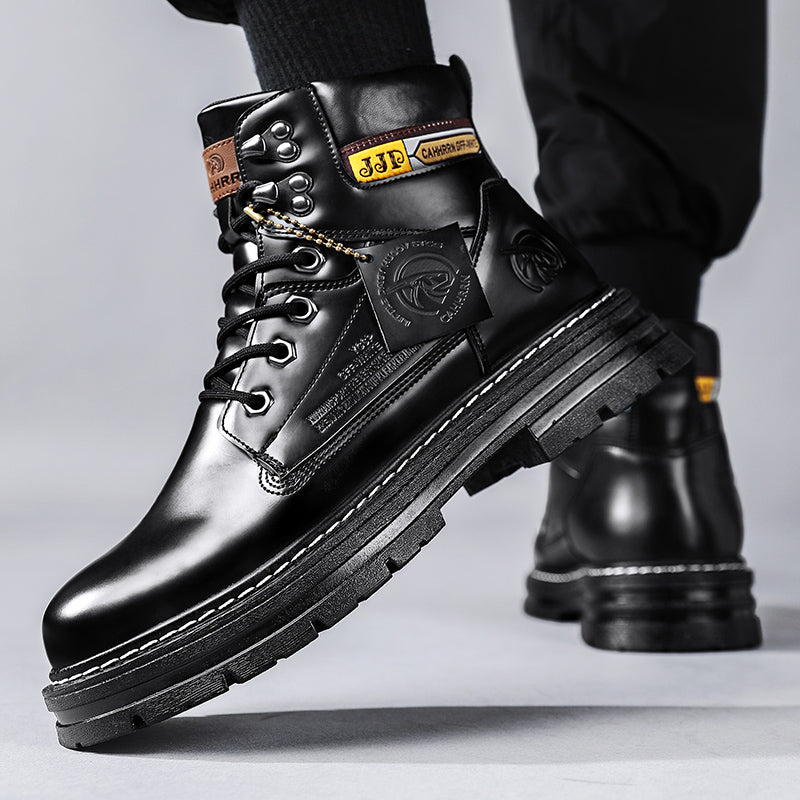 Men's High Cut Lace Boots for Winter