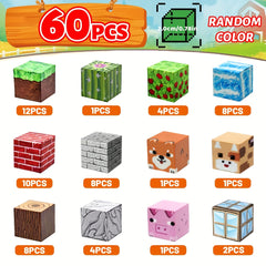 Animal Forest Magnetic Building Blocks Toy Set