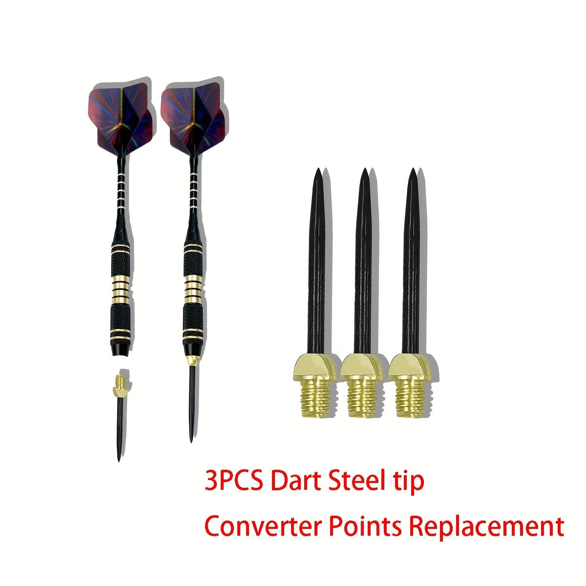 9PCS Steel Tip Converter Replacement Tips for Metal Needle Darts