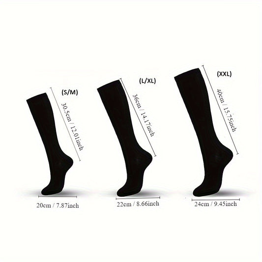 Compression Socks for Leg Shaping, Solid Stretch Tights, Unisex