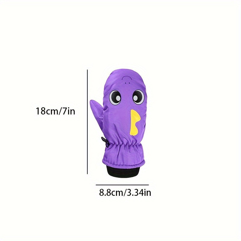 Winter Snow Mittens Waterproof Warm Ski Gloves Unisex Kids Cold Weather