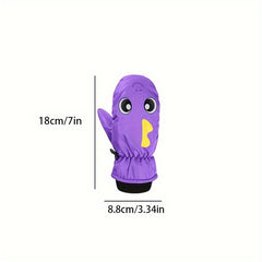 Winter Snow Mittens Waterproof Warm Ski Gloves Unisex Kids Cold Weather