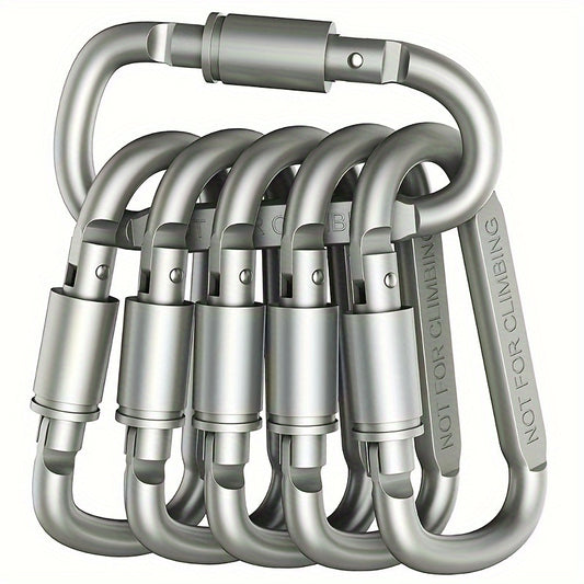 Outdoor Carabiner Aluminum D-ring Keychain for Camping