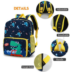 3D Dinosaur Kids Backpack - School Bag for Boys