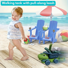 6pc Children's Engineering Vehicle Beach Toy Set Boys Girls Summer Water Play