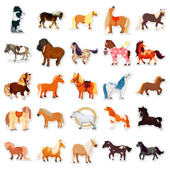 50pcs Animal Sticker Pack Reusable Vinyl Decals for Laptops Phones