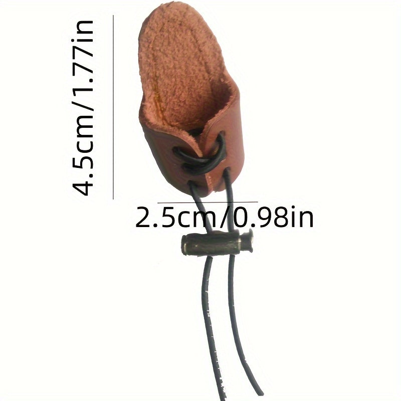 2pcs Cowhide Thumb Ring Finger Tabs For Recurve Bow Longbow