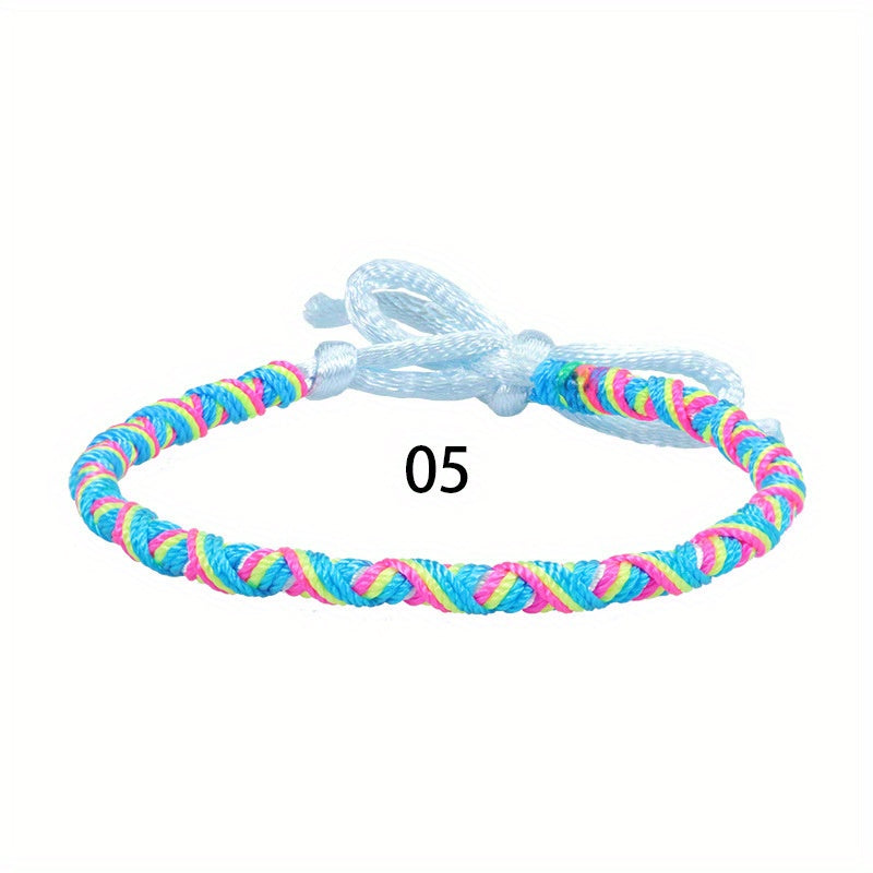 Colorful Boho Braided Bracelet for Summer Style and Birthday