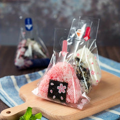 100Pcs Triangle Onigiri Wrappers Disposable Sushi Packing Bags