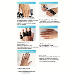 2 Bottles Semi-Permanent Tattoo Dye Paste for Men and Women