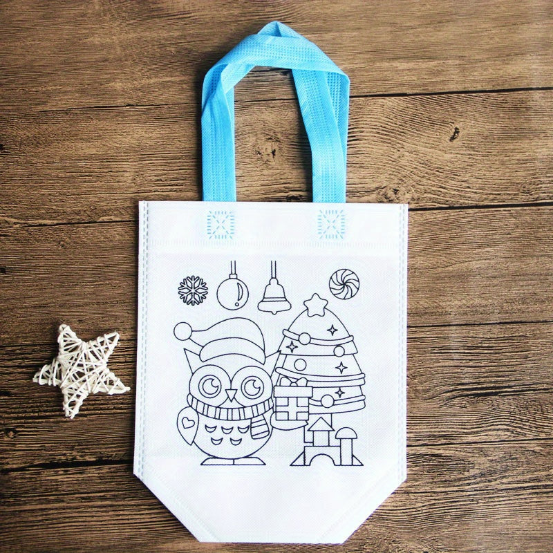 Non woven Graffiti Bag DIY Handbag Children's Hand painted Coloring Painting