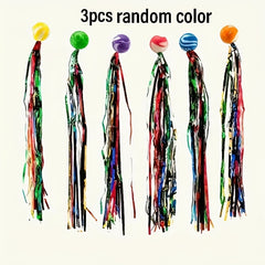 Colorful Elastic Balls with Gold Ribbons for Parent Interaction