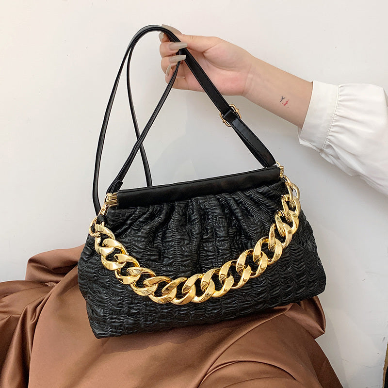 Fashionable Chain Decor Shoulder Bag Crossbody Bag