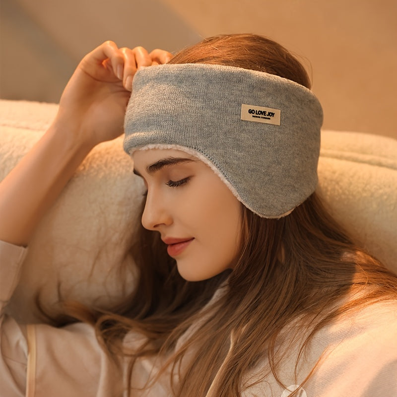 Winter Ear Warmer and Sleep Mask Combo Blackout for Unisex