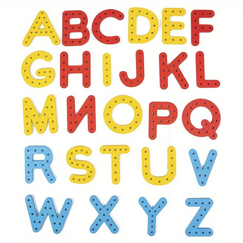 Alphabet & Number Threading Toy Set for Early Learning