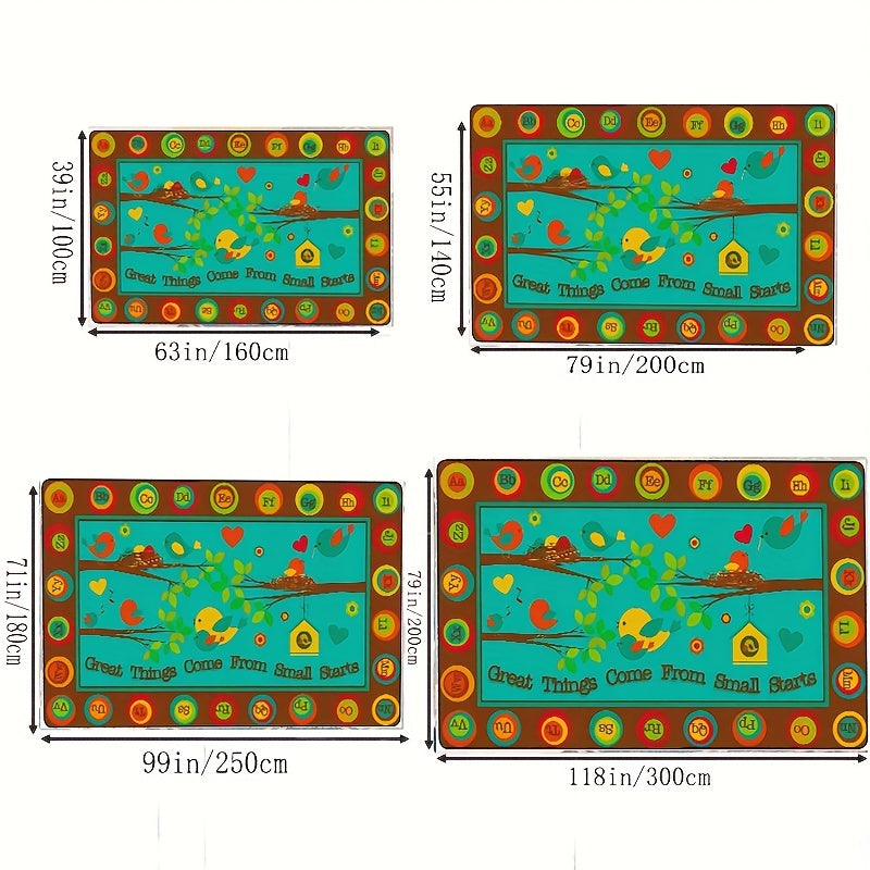 Large Letter Game Pad Carpet Non Slip Washable Living Room Bedroom Study