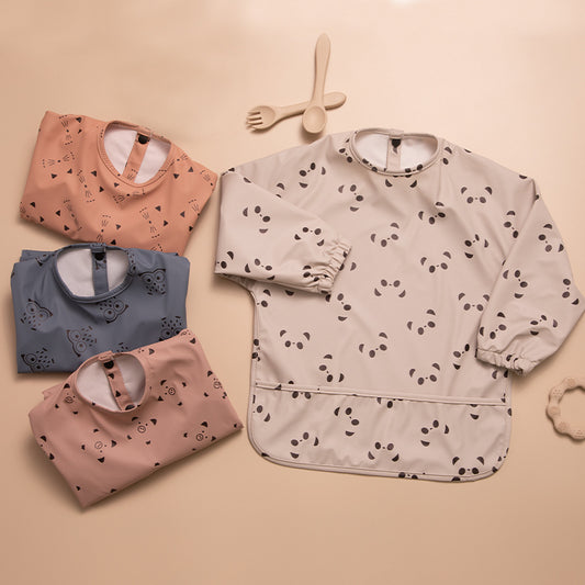 Baby Feeding Bibs Long Sleeves Bib Kids Painting Smock