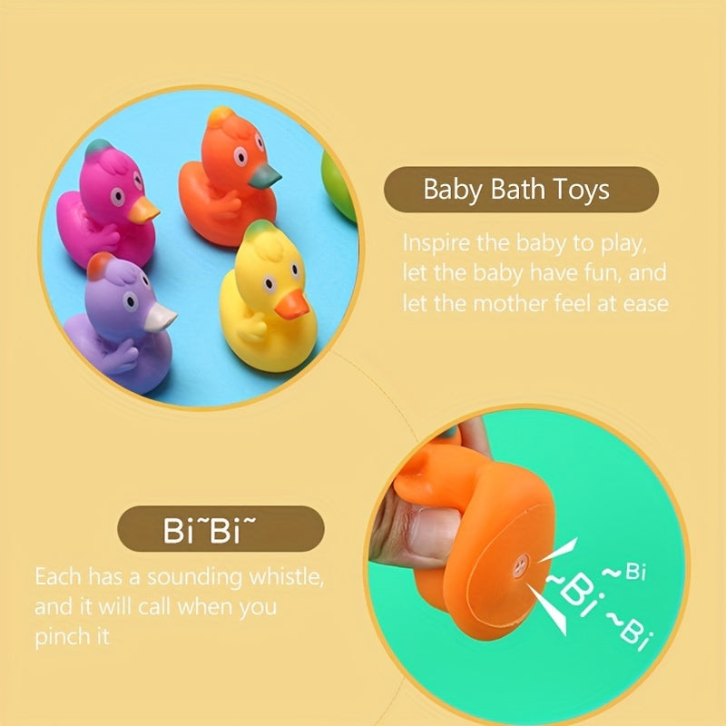 6pcs Duck Bath Toys Baby Shower Pool Float Halloween Party Favor Decor
