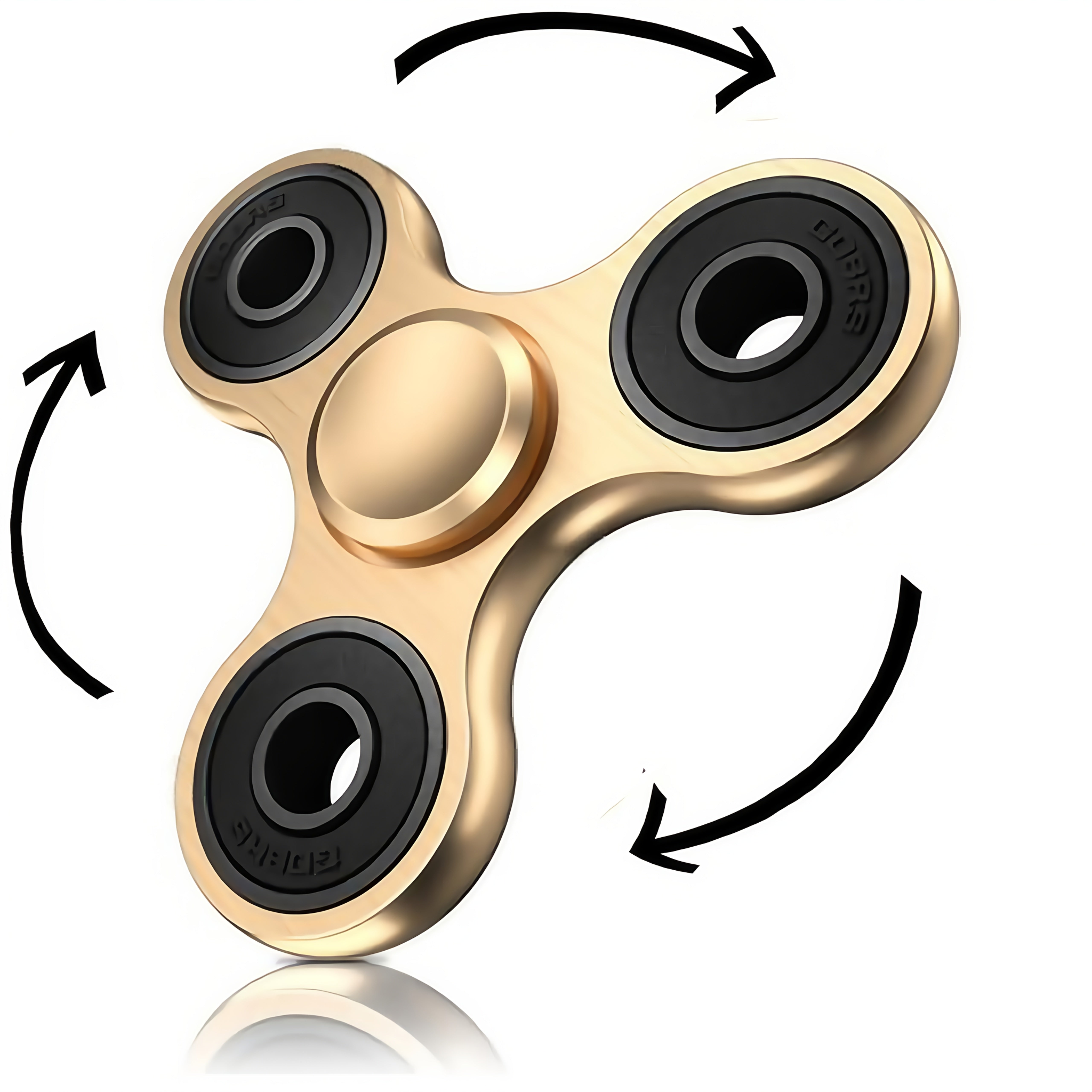 Aluminum Alloy Fidget Spinner Triangular Metal Spiral Toy