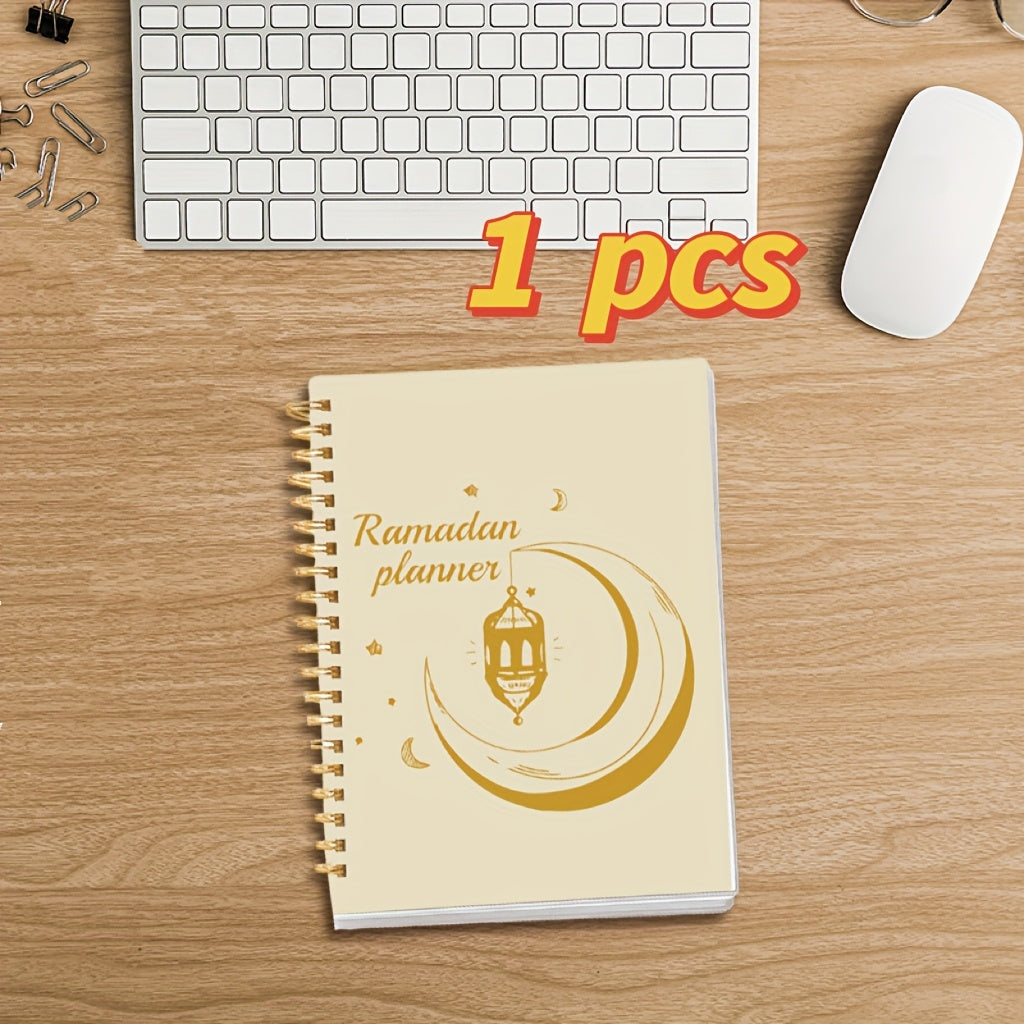 Ramadan Planner A5 Spiral Diary with Crescent Moon & Mosque Paper