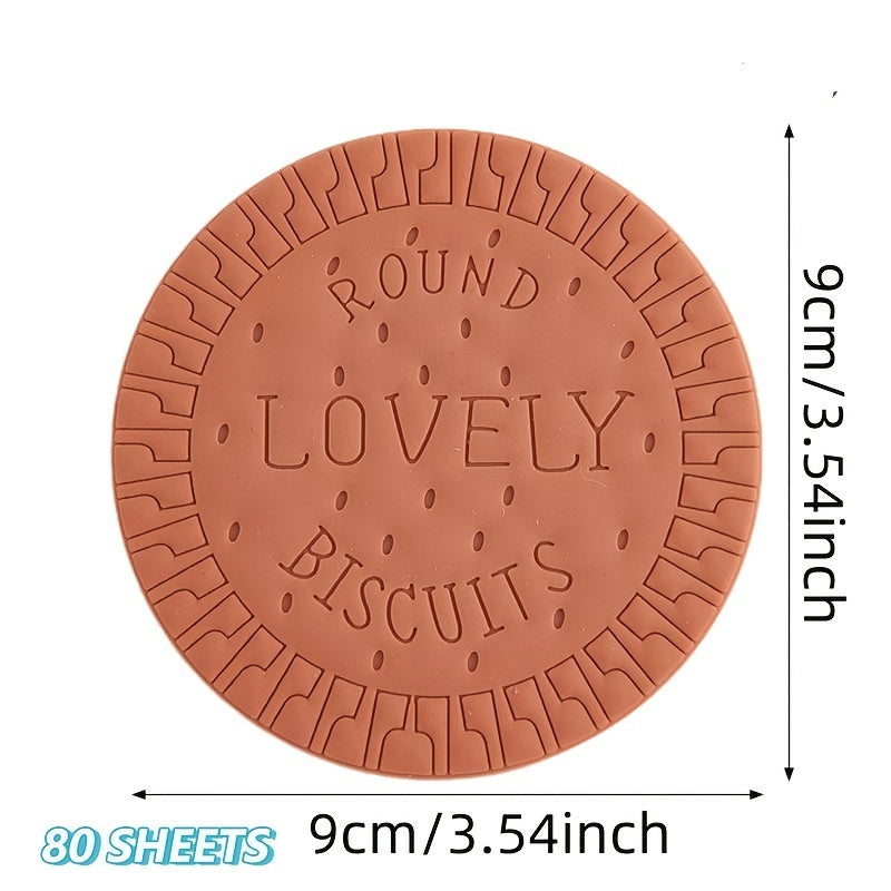 80 Sheets Chocolate Cookies Memo Pad Office School Gift Supplies