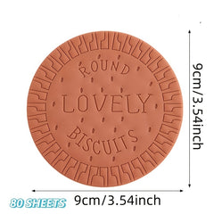 80 Sheets Chocolate Cookies Memo Pad Office School Gift Supplies