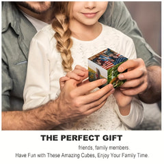 Personalized 3D Rotating Photo Cube Puzzle Gift