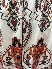  Women's Tribal Print Lantern Sleeve Dress