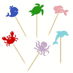 Ocean Theme Cake Inserts - Marine Animals Birthday Party Decoration