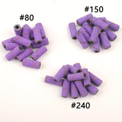 Purple 50pcs 3mm Nail Sanding Bands + 1pcs Mandrel Manicure Pedicure