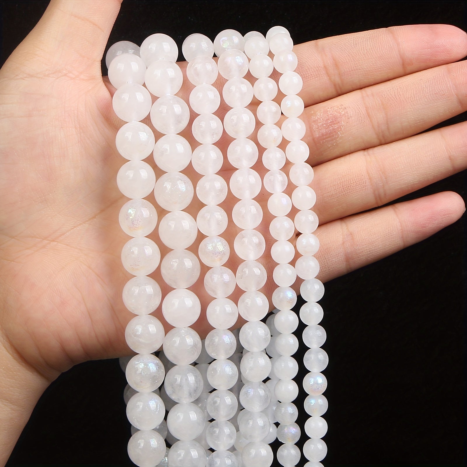 Moonstone Round Natural Stone Beads 6 8 10MM
