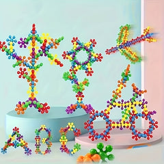 3D Snowflake Building Blocks DIY Assembly Toy Educational Puzzle Set