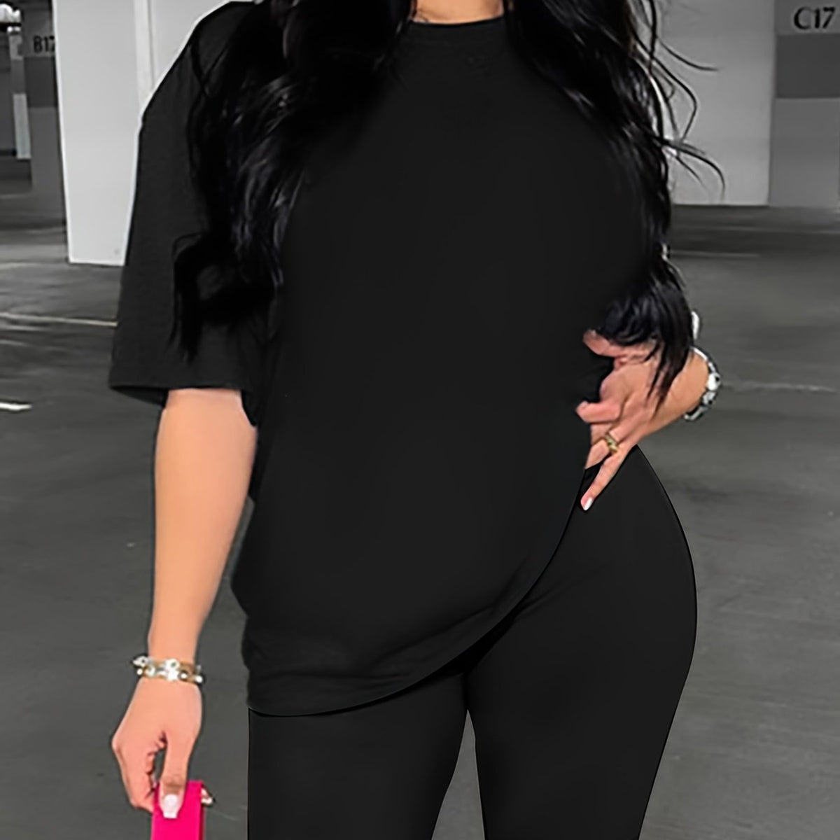 Casual Two Piece Set Short Sleeve T Shirt & Shorts