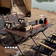 Portable Aluminum Alloy Egg Roll Table for Camping