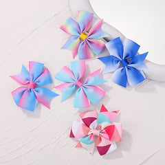 2pcs Bow Hair Clip Ponytail Clip Baby Girls Hair Accessories Set