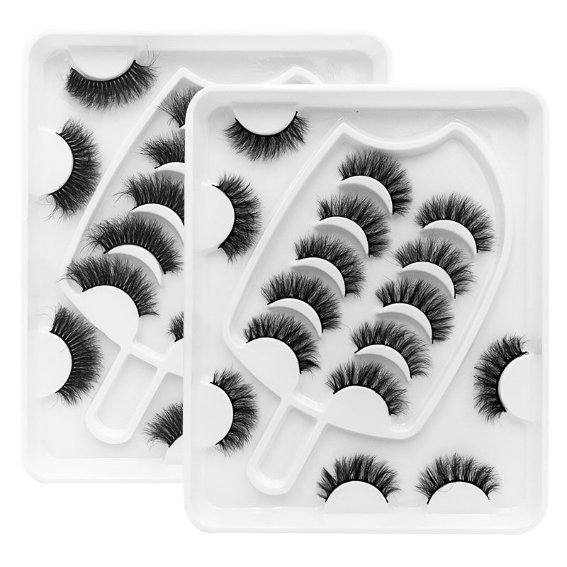 8 Pairs Natural Thick False Eyelashes Set