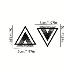 Virtual Real Triangle Tattoo Stickers Herbal Semi permanent Waterproof Stickers