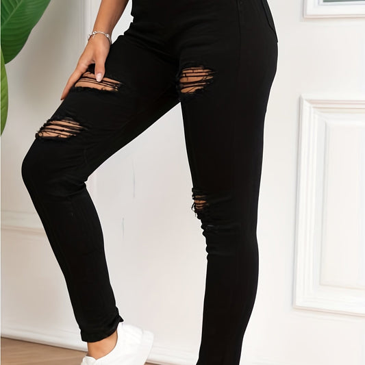 High Rise Skinny Jeans High Strech Casual Denim Pants Women's