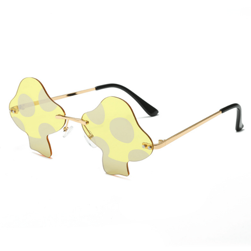 Y2K Mushroom Sunglasses UV400 Rimless Glasses