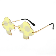 Y2K Mushroom Sunglasses UV400 Rimless Glasses