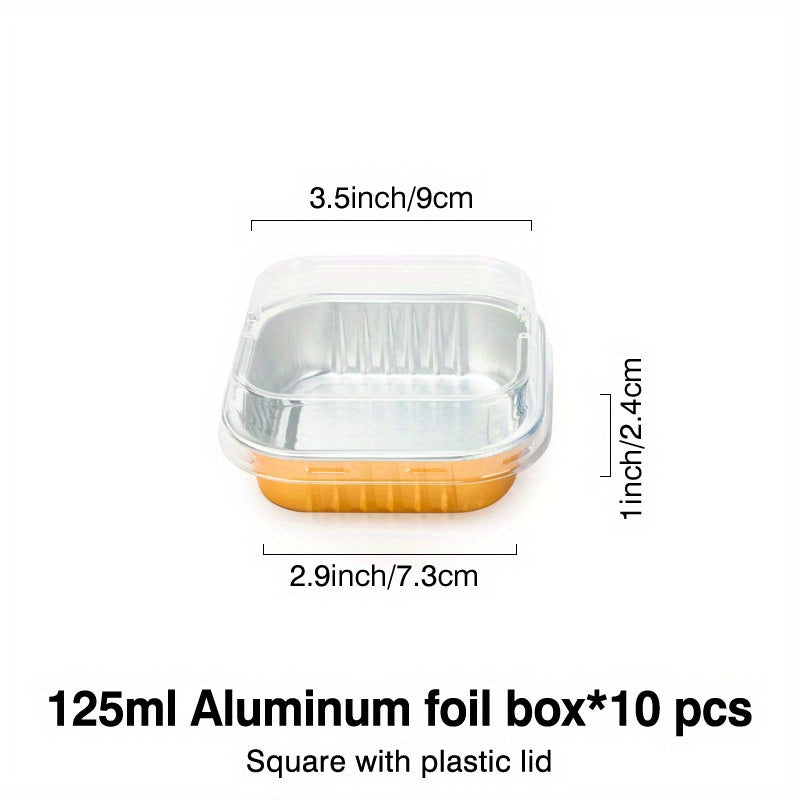 10pcs Aluminum Foil Pans Disposable Foil Food Containers Thickened Tin Foil Pans
