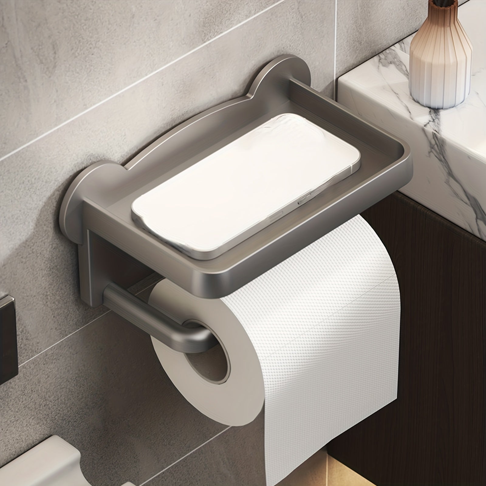 Wall Mounted Tissue Storage Rack for Bathroom Organization