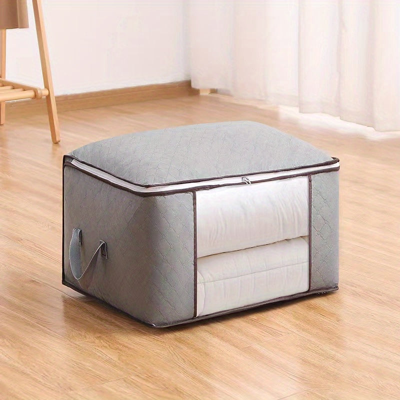 Large Clothes Storage Bag Organizer with Handle & Clear Window