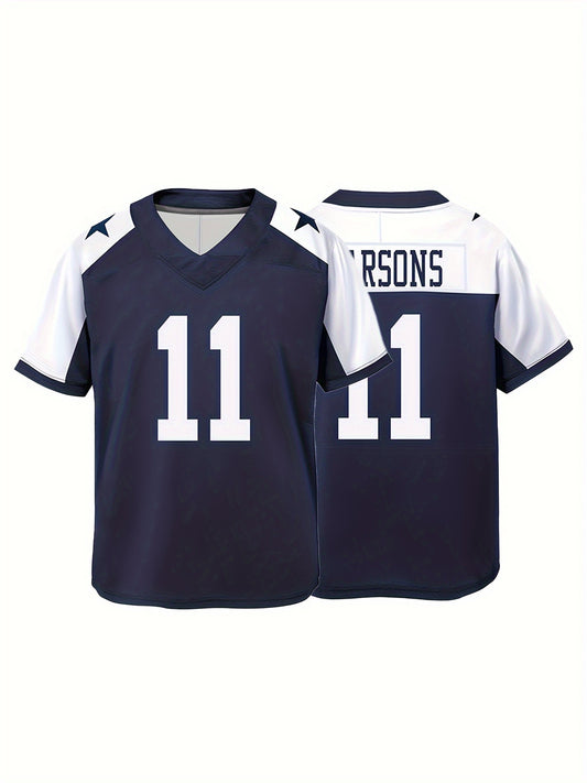 Boys Breathable Rugby Jersey Short Sleeves Football Shirt