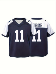 Boys Breathable Rugby Jersey Short Sleeves Football Shirt