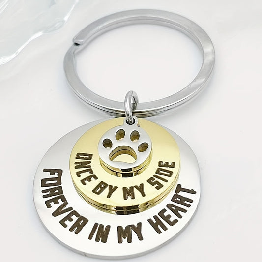 Pet Memorial Keychain for Dog and Cat Loss Sympathy Jewelry