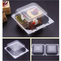 50/100 Clear Plastic Hinged Take Out Containers 5.3x4.7x2.8 Inch