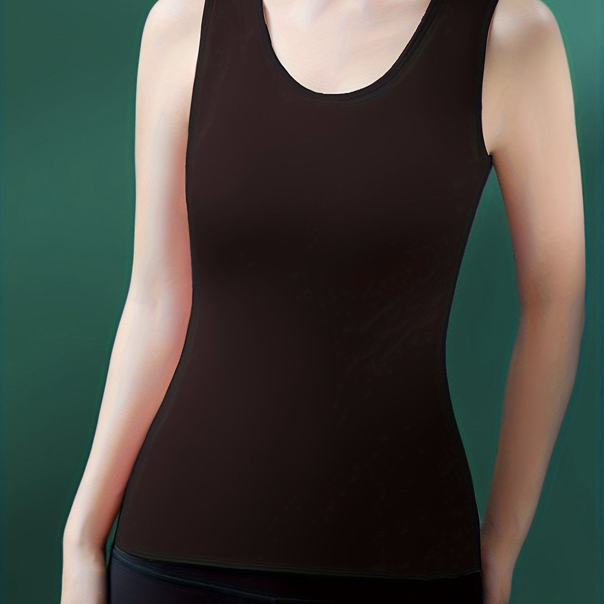 Women's Crew Neck Padded Thermal Top