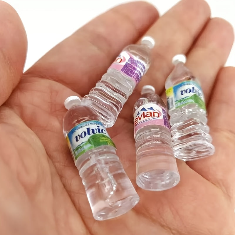 10 Mini Dollhouse Water Bottles Realistic Model Decorations