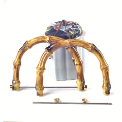 Faux Bamboo U Shape Handle Vintage DIY Bag Accessories